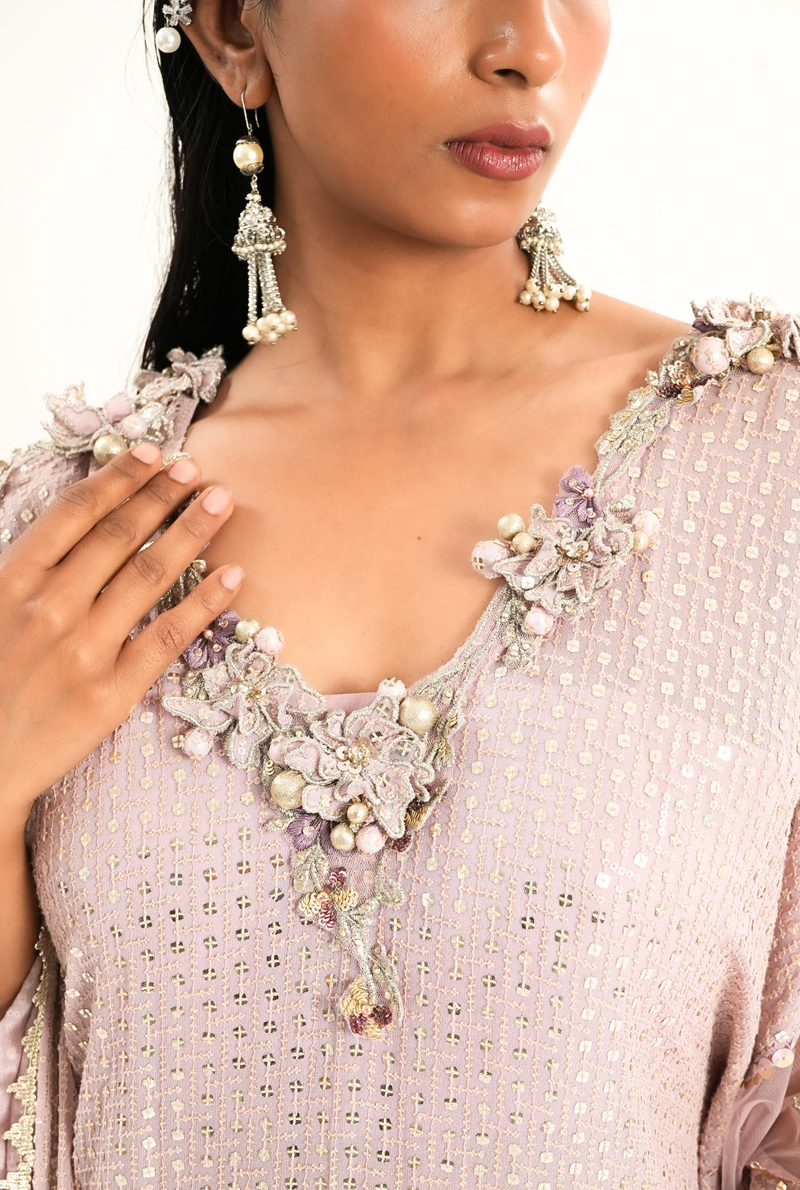 Blush Mirage | Bluse Mauve Kaftan